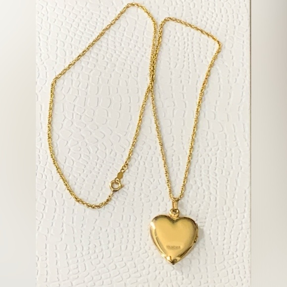 1/20 14K Gold I Love You Locket Pendant Necklace 16” - Picture 6 of 14